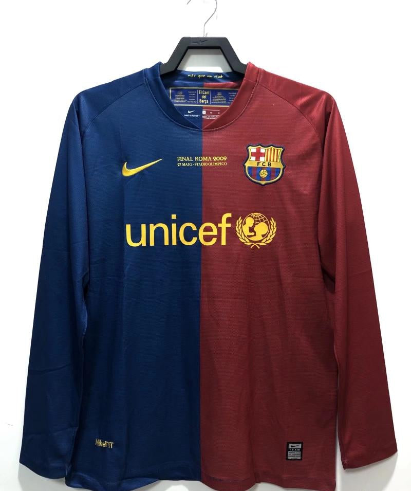 Retro Barcelona 2009 Champions League Winners Edition Long Sleeve Kit Theftblkits