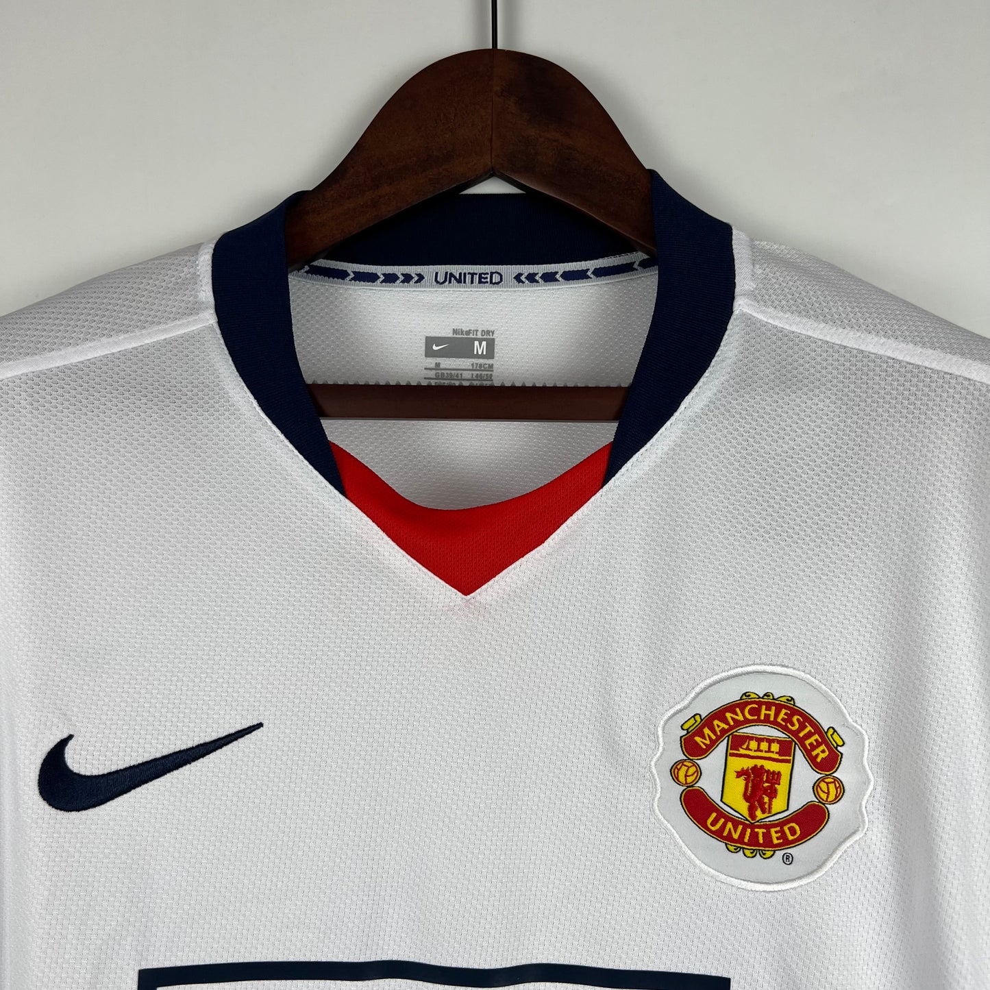 Manchester United retrò a maniche lunghe 07/08 Bianco S-XXL 