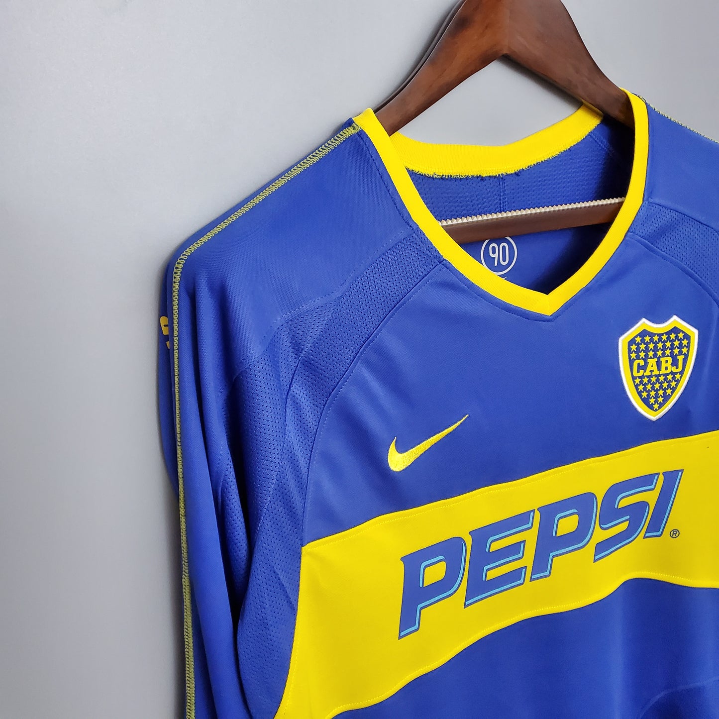 Maglia retrò Boca Juniors 03/04 Home, manica lunga 