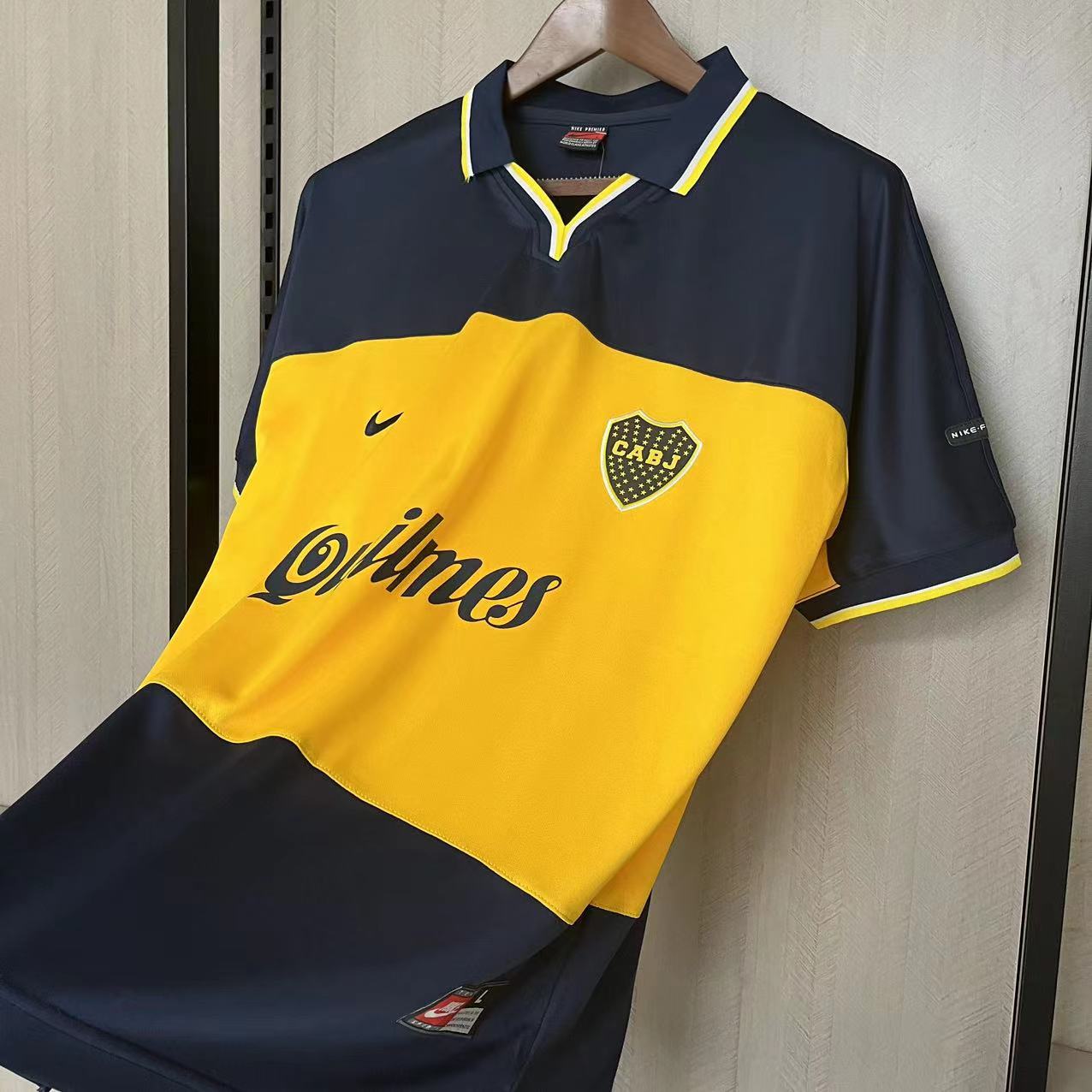 Retro Boca 1990-00 Home Jerseys Kit