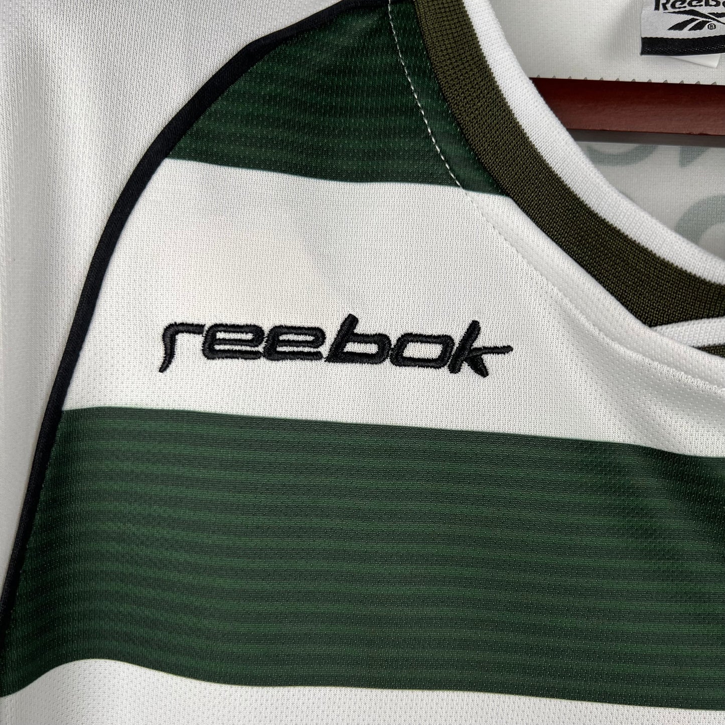 Retro Long Sleeve Sporting Lisbon 01/03 Home Kit