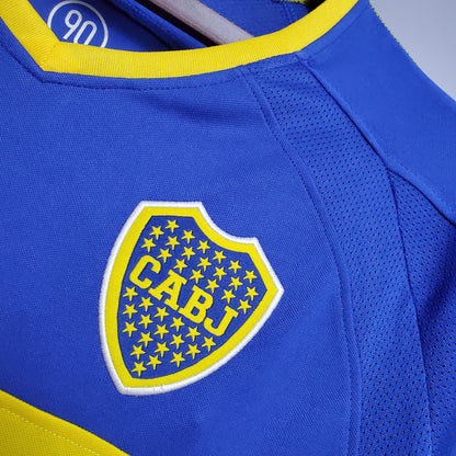 Retro Boca Juniors 03/04 Home Kit Long Sleeve Kit