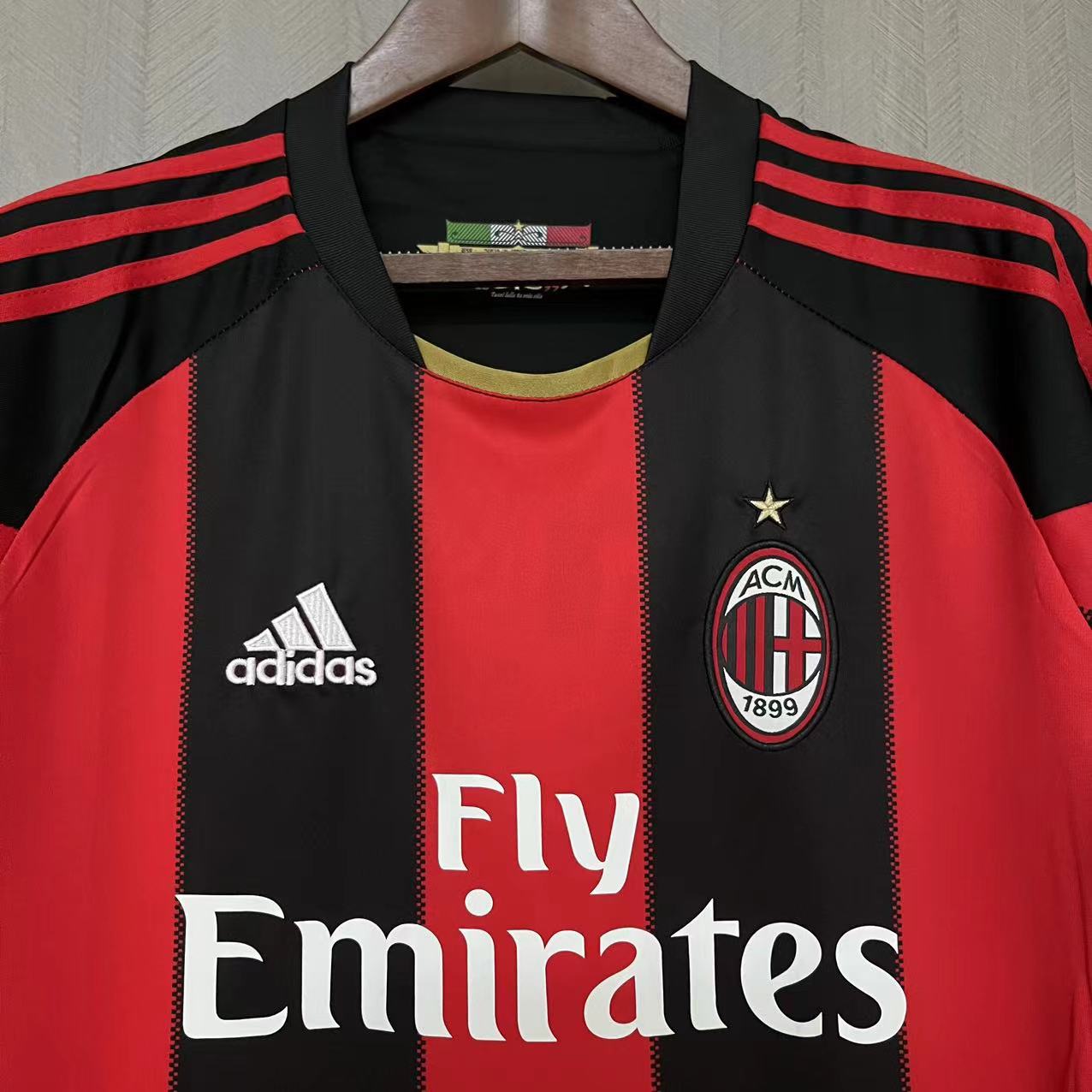 Retro Long Sleeve AC Milan 2000-11 Home Jerseys Kit