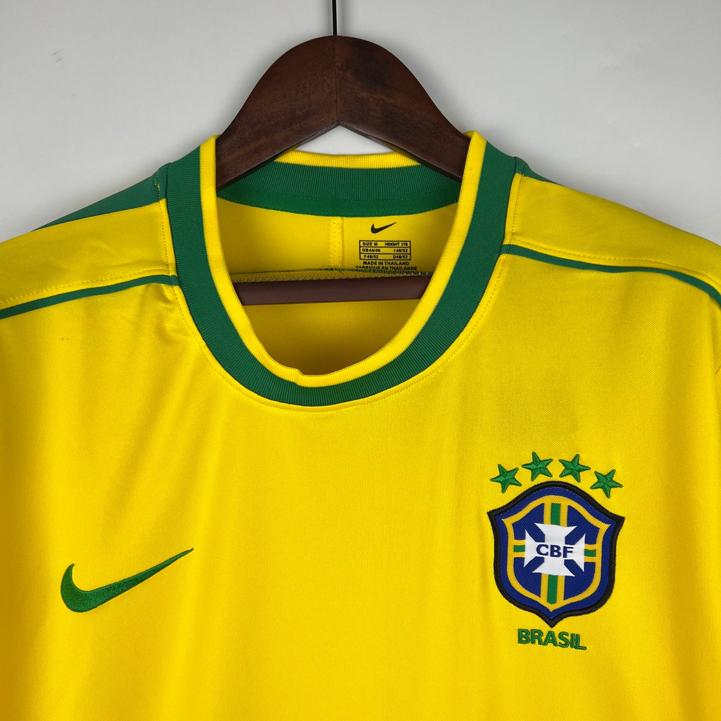 Retro Long Sleeve Brazil 1998 Home Kit