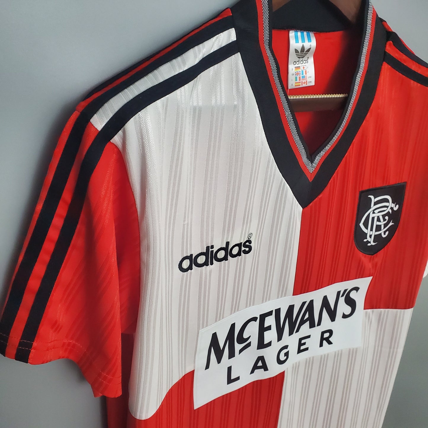 Retro 95/96 Rangers Red and White Kit