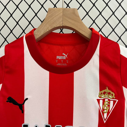 23/24 Sporting Gijon Home - Kids Tshirt Kit