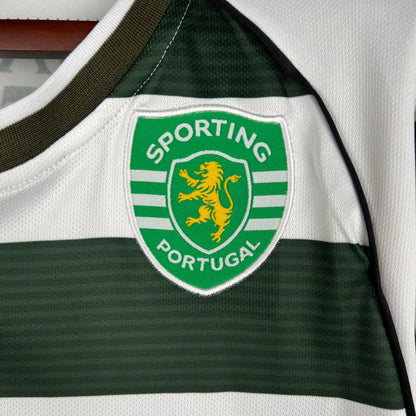 Retro Long Sleeve Sporting Lisbon 01/03 Home Kit