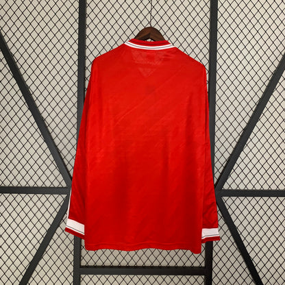 Retro Long Sleeve Manchester United86/88 Home Kit