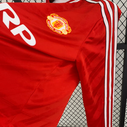 Retro Long Sleeve Manchester United86/88 Home Kit