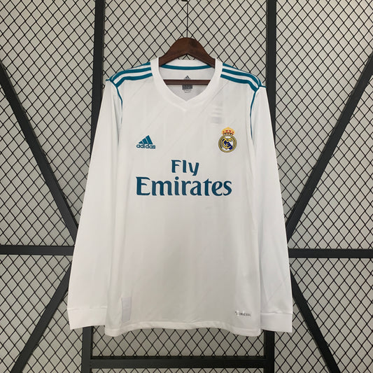 Retro Long Sleeve Real Madrid 17/18 Home Kit