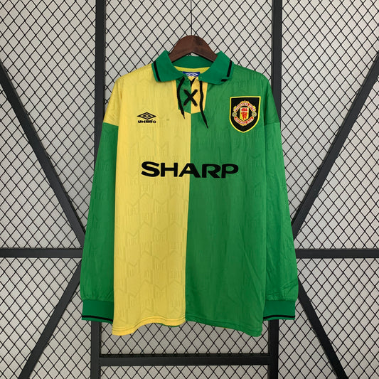 Retro Long Sleeve Manchester United 92/94 Third Away Kit