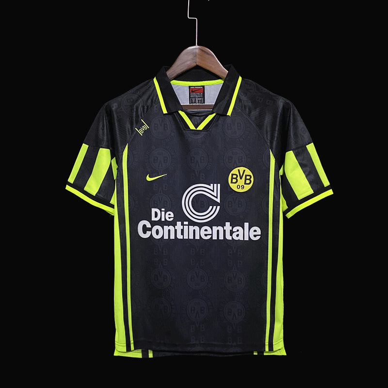 Retro 1996 Dortmund Away Black Kit