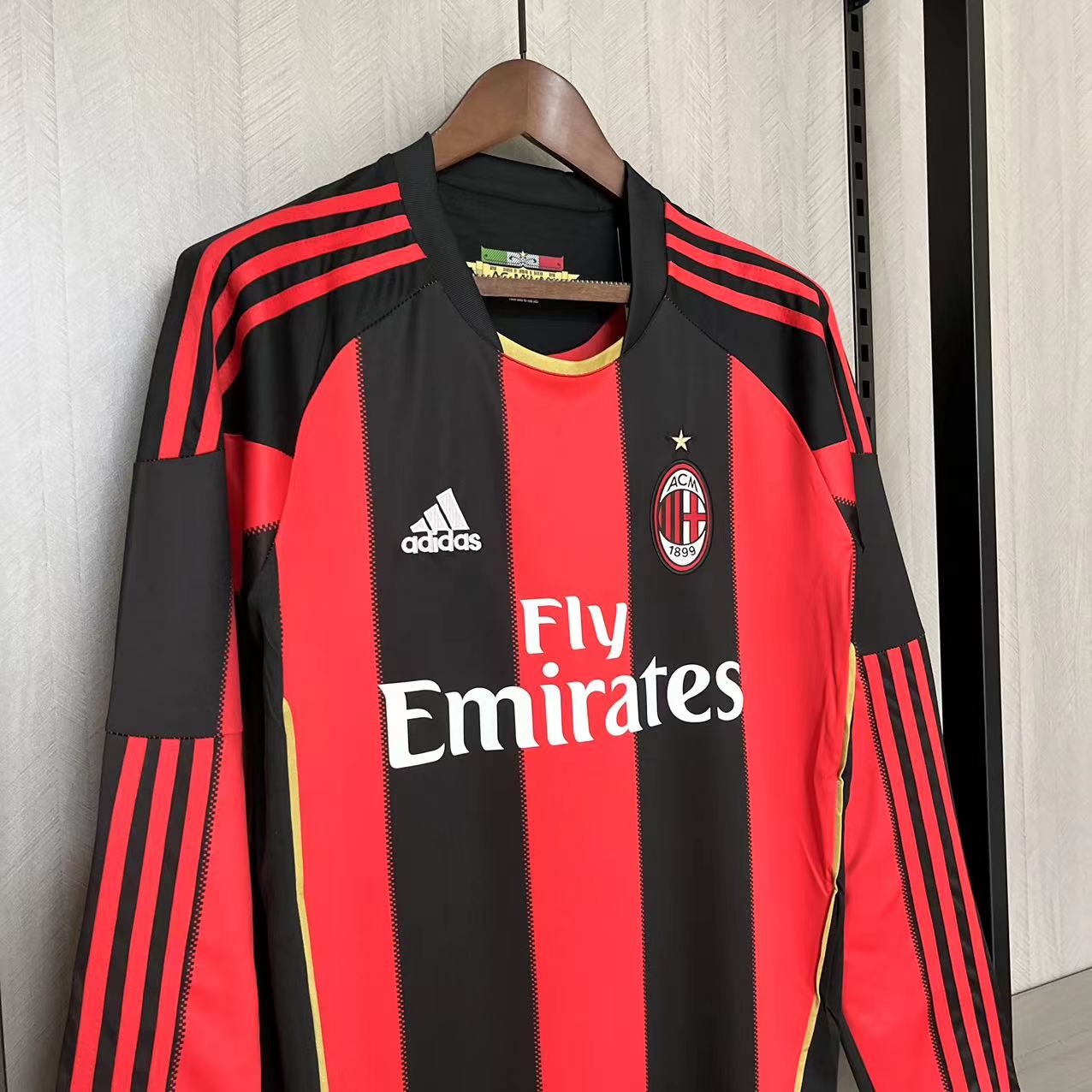 Maglie Home retrò AC Milan 2000-11 a manica lunga 