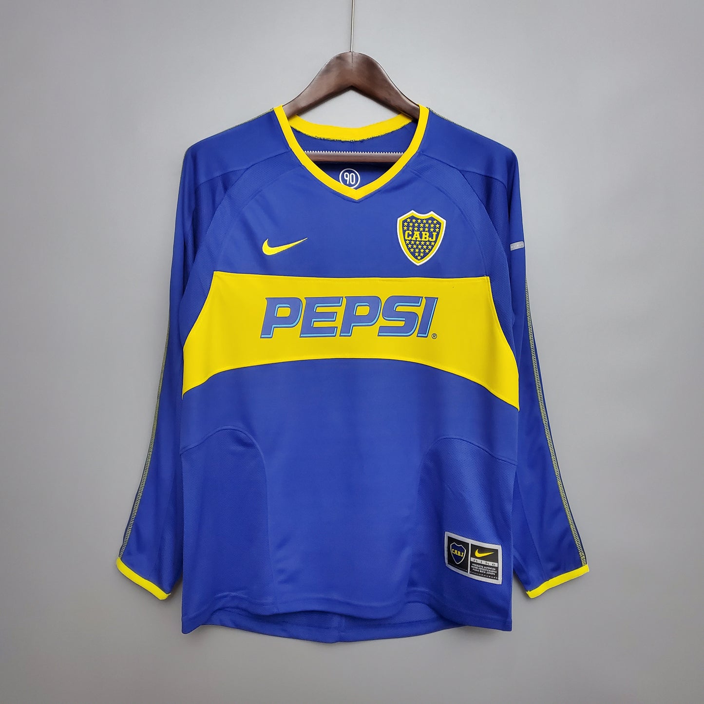 Maglia retrò Boca Juniors 03/04 Home, manica lunga 