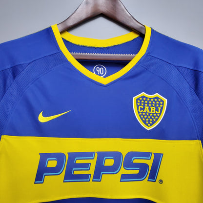 Maglia retrò Boca Juniors 03/04 Home, manica lunga 