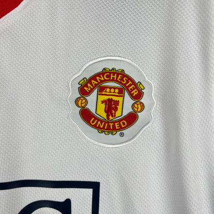 Manchester United retrò a maniche lunghe 07/08 Bianco S-XXL 