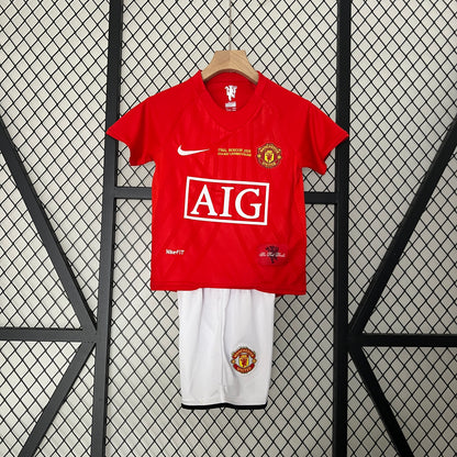 Kids Manchester United 07/08 Champions League Version Home Kit