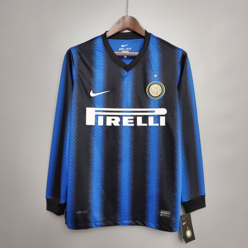 Retro Long-Sleeved 10/11 Inter Milan Home Kit