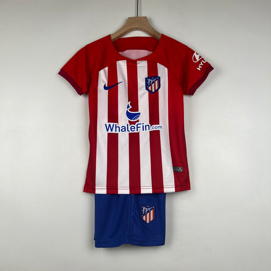 23/24 Kids Atletico Madrid Home Kit