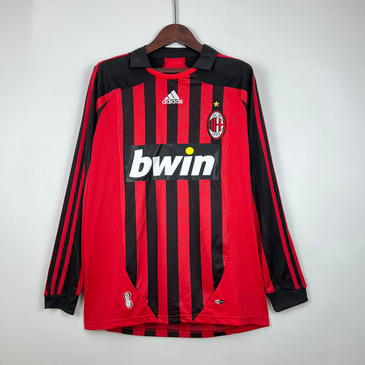 Retro AC Milan 07/08 Home Kit Long Sleeve