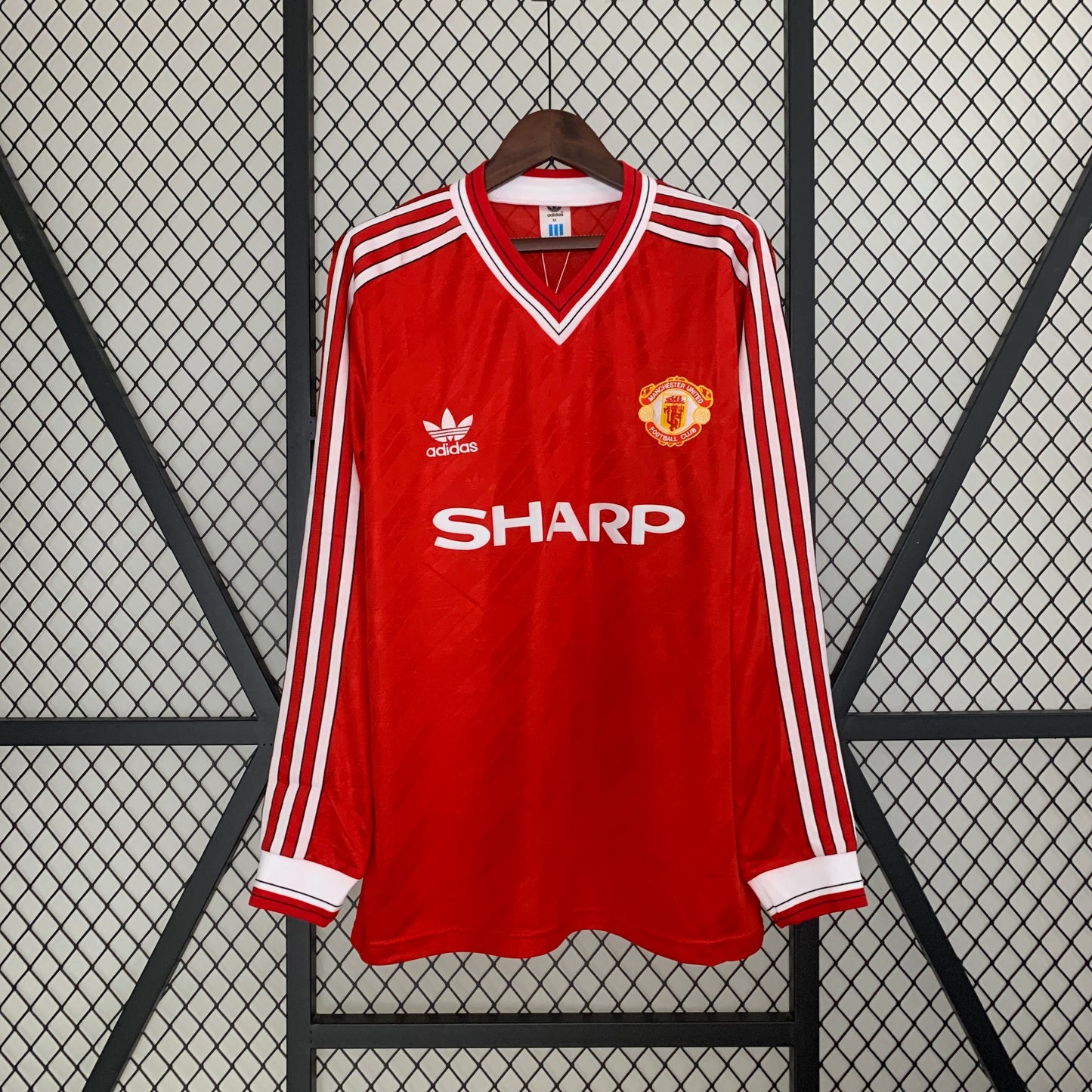 Retro Long Sleeve Manchester United86/88 Home Kit