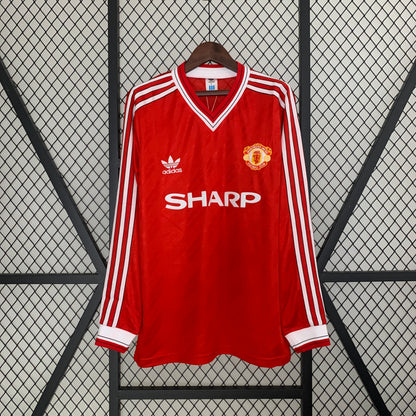 Maglia retrò Manchester United86/88 casa a maniche lunghe 