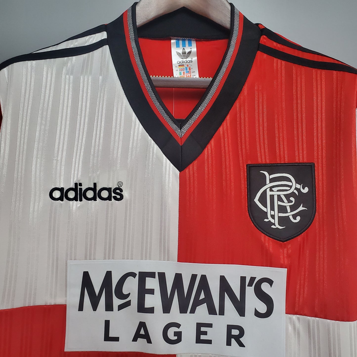 Retro 95/96 Rangers Red and White Kit