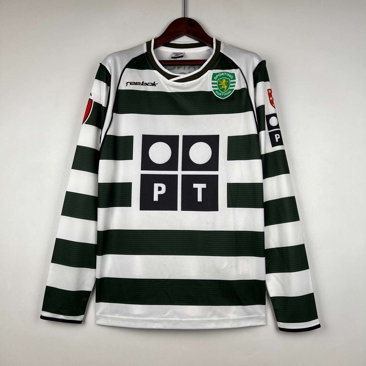 Sporting Lisbona retrò a maniche lunghe 01/03 Home S-XXL 