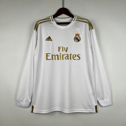 Retro Real Madrid 19/20 Long Sleeve Home Kit