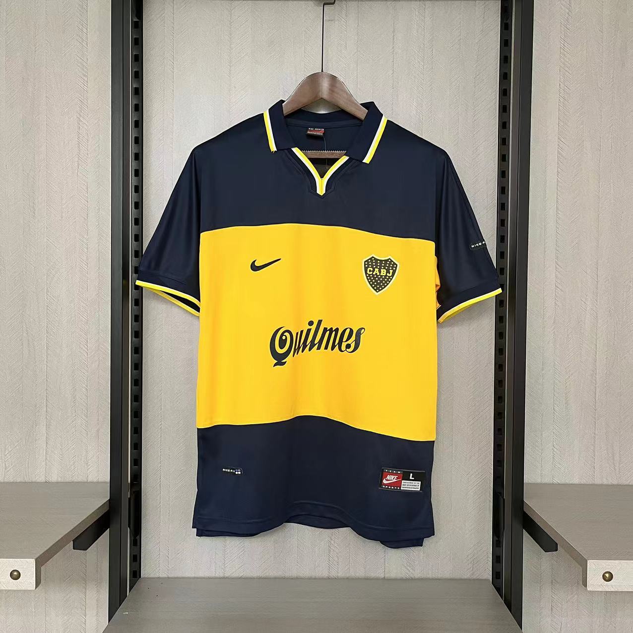 Retro Boca 1990-00 Home Jerseys Kit