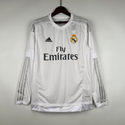 Retro Real Madrid 15/16 Long Sleeve Home Kit