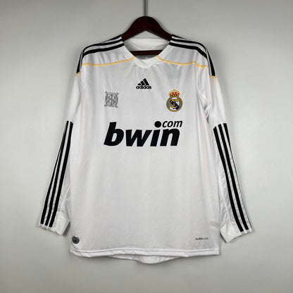 Retro Real Madrid 09/10 Long Sleeve Home Kit