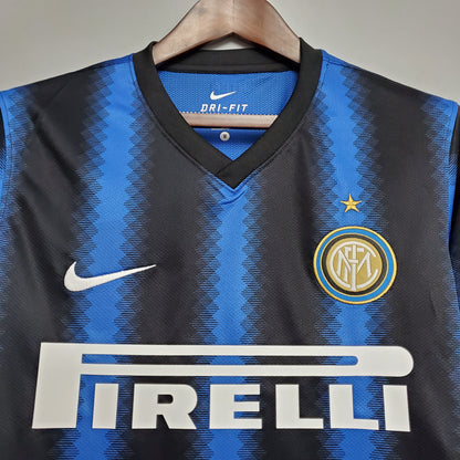 Retro Long-Sleeved 10/11 Inter Milan Home Kit