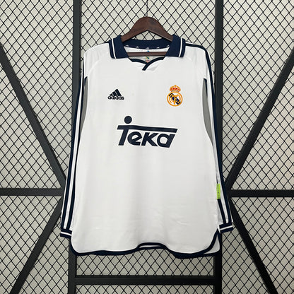 Retro Long Sleeve Real Madrid 00/01 Home Kit