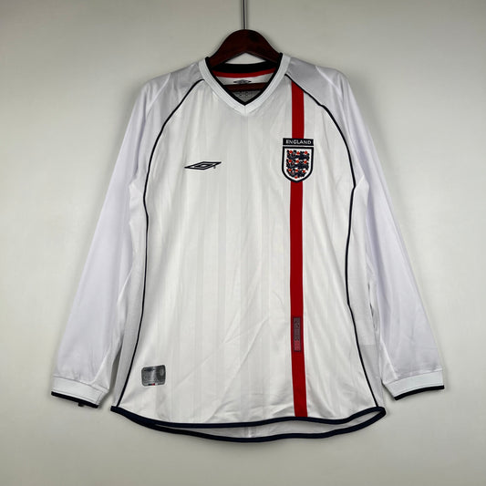 Retro Long Sleeve England 2002 Home Kit