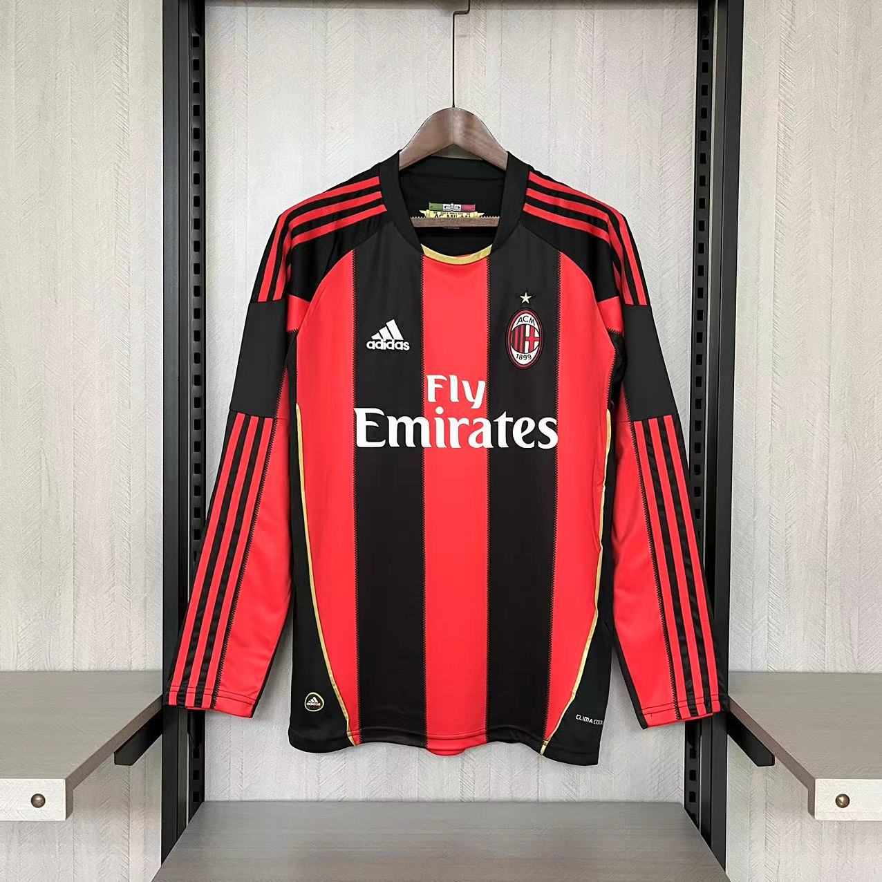 Retro Long Sleeve AC Milan 2000-11 Home Jerseys Kit