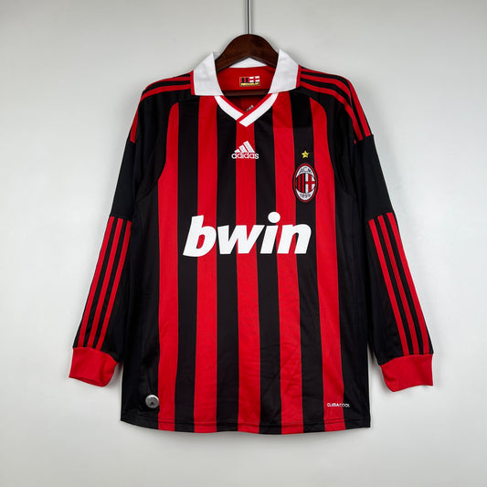 Retro Long Sleeve AC Milan 09/10 Home Kit