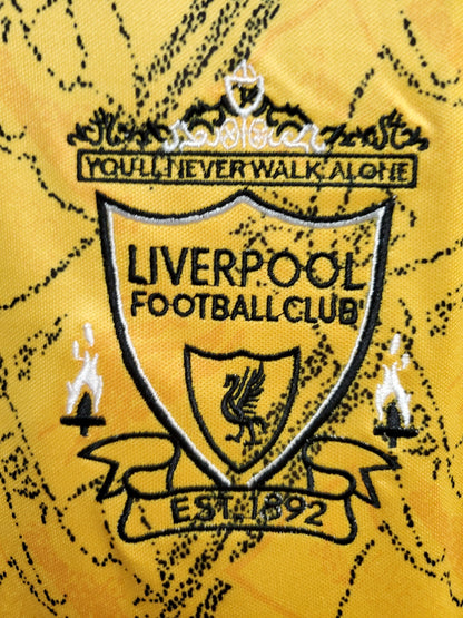 Terza maglia retrò gialla del Liverpool 95/96 