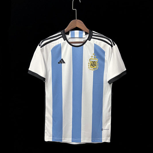 Argentina Home 3 Star Jersey 2022 World Cup Premium In India.