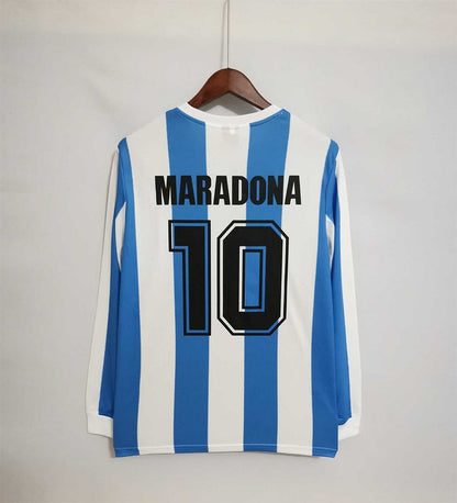 Retro 1986 Argentina Home Long Sleeve Kit