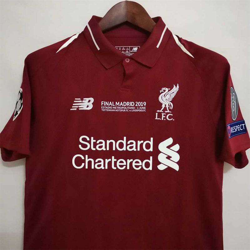 Retro Liverpool 18 19 Home Champions League Edition Kit Theftblkits