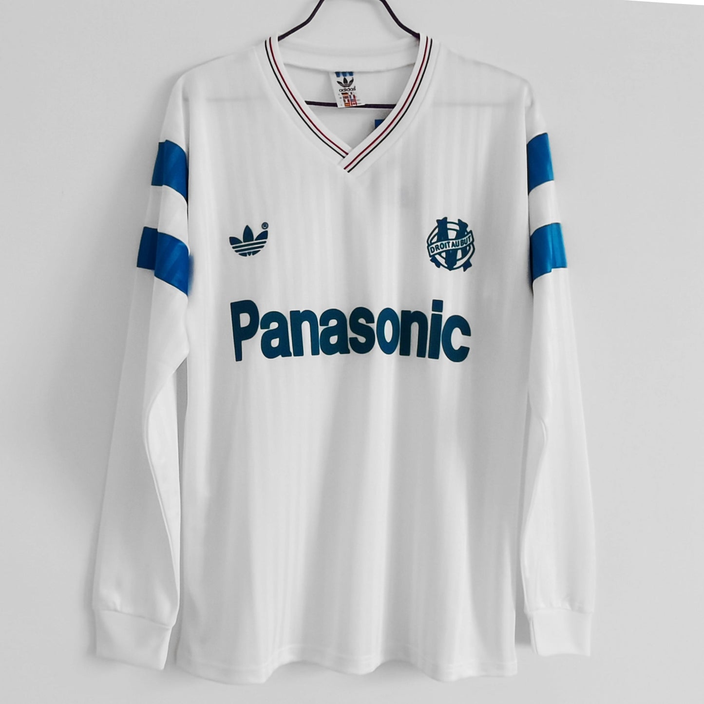 Retro: Maglia casalinga del Marsiglia 1990, manica lunga 